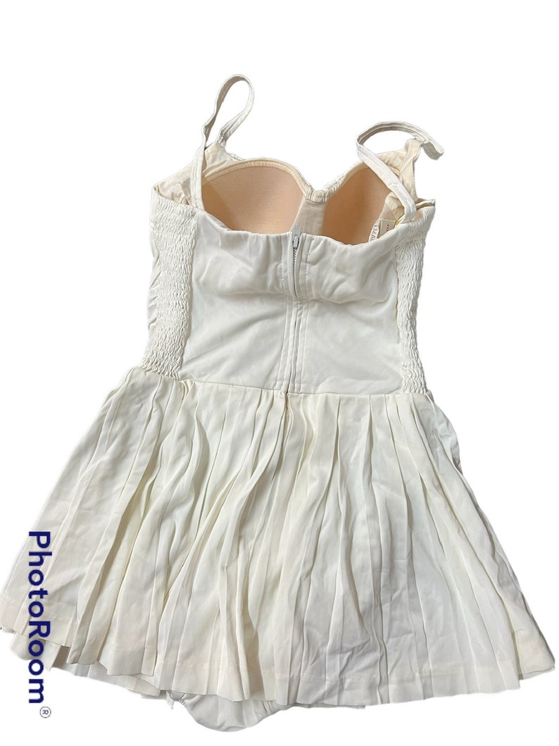 1950 1960 Vintage Rose Marie Reid Dead Stock Nylon Jersey Swimsuit Blue or White Size 14/36 Excellent
