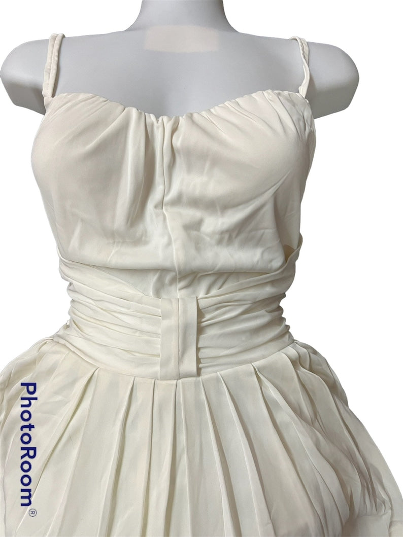 1950 1960 Vintage Rose Marie Reid Dead Stock Nylon Jersey Swimsuit Blue or White Size 14/36 Excellent